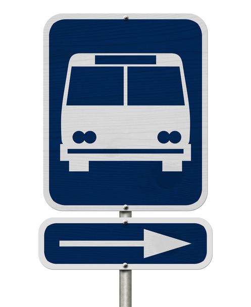 Знак остановки автобуса
 - Фото, изображение