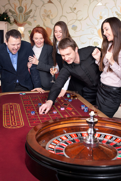 Group of in casino - Zdjęcie, obraz