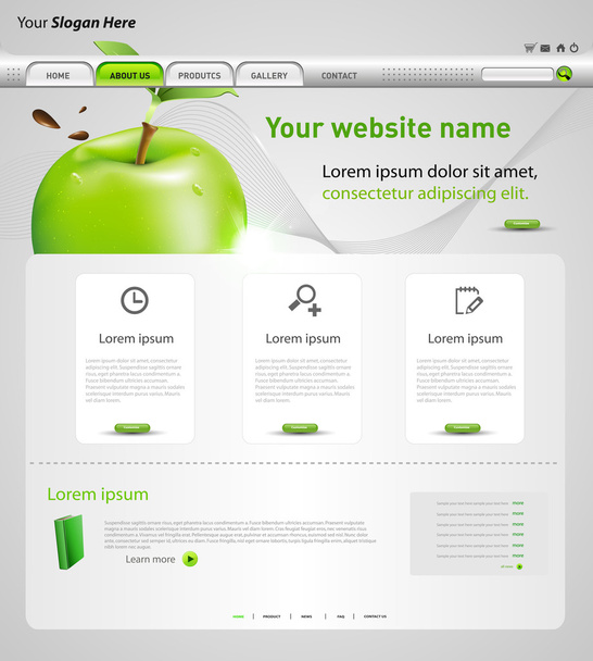 Website modern template - Vektor, kép