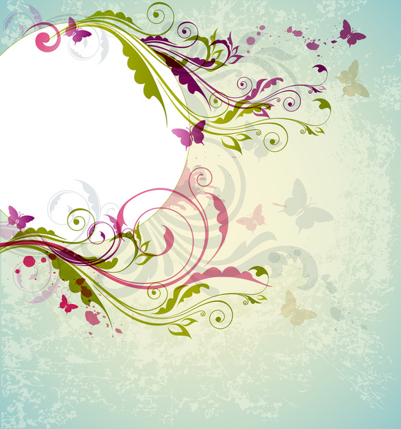 Abstract floral background - Wektor, obraz
