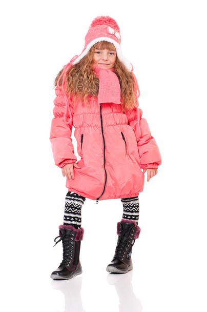 Little girl in winter clothing - 写真・画像