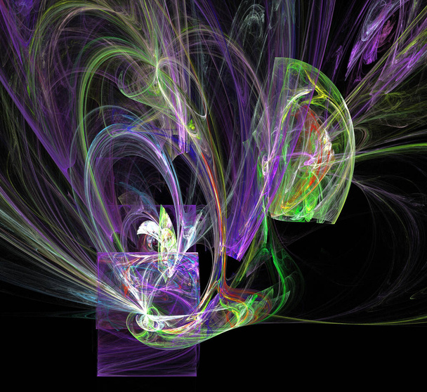image of one  Illustration of digital fractal - Foto, Imagem