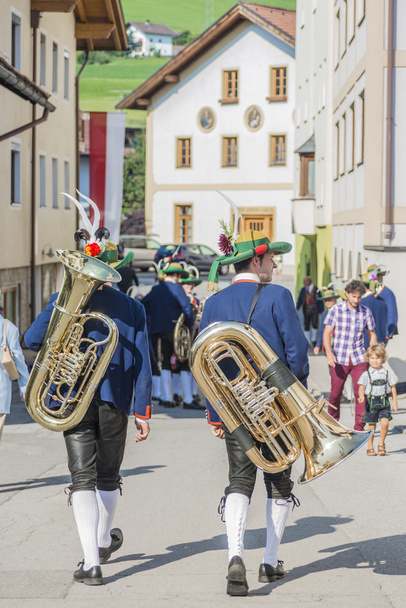 Maria Hemelvaart processie oberperfuss, Oostenrijk. - Foto, afbeelding