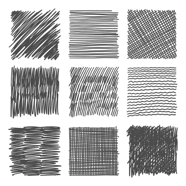 Hatch clipart. Scribble sketch pencil texture. Scratch pen grunge shape - Vector, Image
