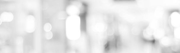 Blur elvont fekete-fehér bokeh ünnepi fény háttér, banner, háttér, tapéta - Fotó, kép