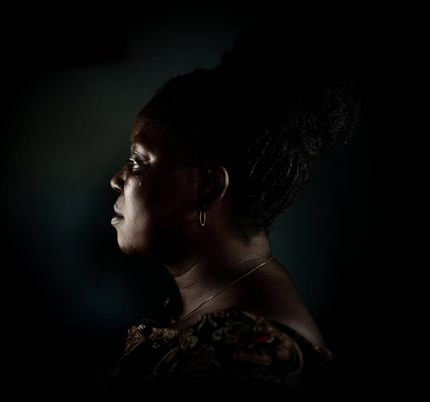 Elderly African black woman portrait - Fotografie, Obrázek