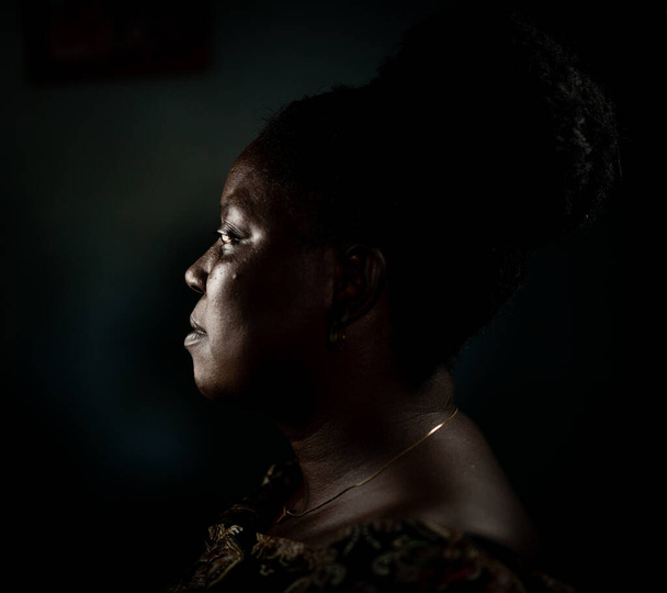 Elderly African black woman portrait - Fotografie, Obrázek