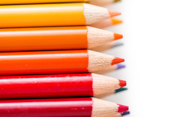 学校の色の鉛筆 - 写真・画像