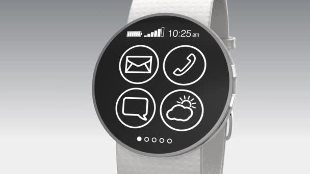 アプリ動作スマート腕時計のデモンストレーション - 映像、動画
