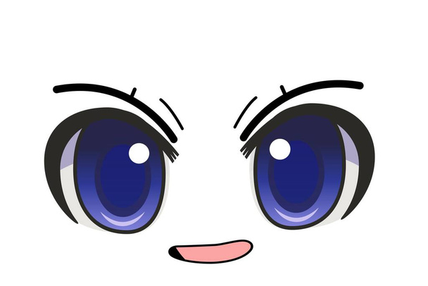 Real smiling anime eyes (manga) girls, in Japanese style. eyes screwed up,  Stock Vector, Vector And Low Budget Royalty Free Image. Pic. ESY-046974048