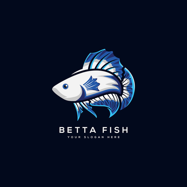 Дизайн логотипа талисмана Бетты, креативный векторный дизайн. - Вектор,изображение