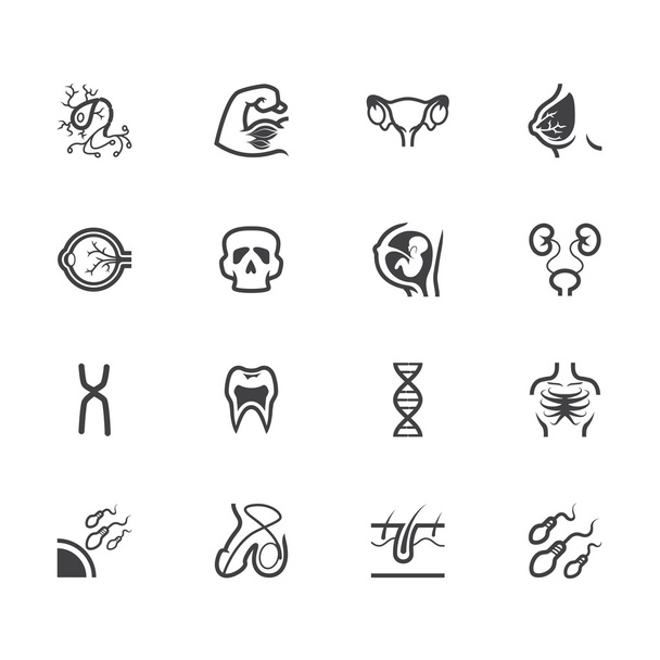 Body vecter icona nera impostata su sfondo bianco
 - Vettoriali, immagini