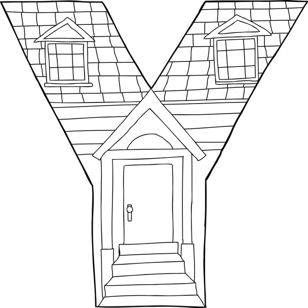 Викладена літера Y House
 - Вектор, зображення