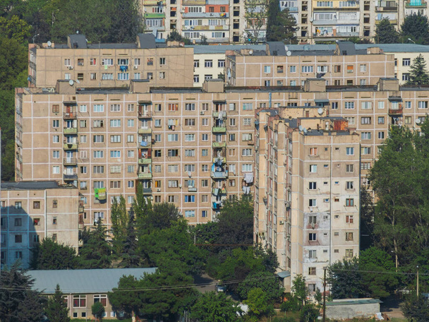 vecchi edifici sovietici. vecchie case residenziali urbane. Distretto urbano sovietico Architettura sovietica - Foto, immagini