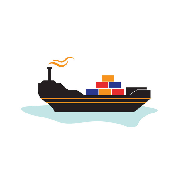 Cruise ship Template vector icon illustration design - Vector, Image