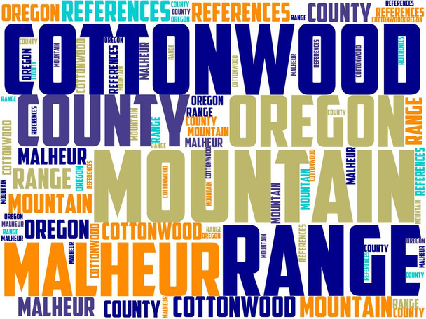 Cottonwood βουνό τυπογραφία, wordart, wordcloud, τοπίο, γραφική, φύση, βουνό - Φωτογραφία, εικόνα