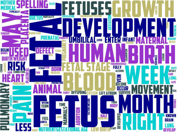 fetology typography, wordart, wordcloud, delivery, a, baby, neonatal - Фото, изображение