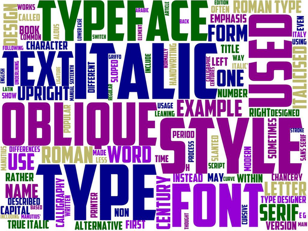 tipografia italica, wordart, wordcloud, tipografia, modern, letter, font - Foto, immagini