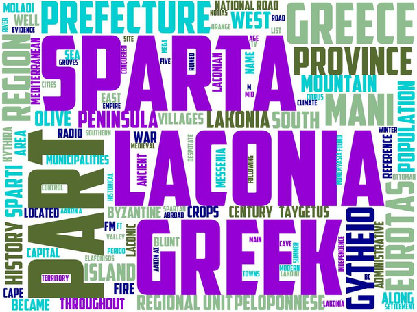 typografia laconia, wordart, wordcloud, laconia, podróże, architektura, grecja - Zdjęcie, obraz
