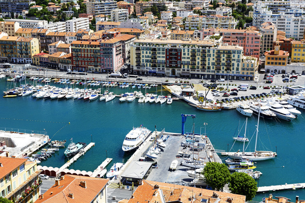 Порт Лимпия в Ницце во Франции, вид с воздуха
 - Фото, изображение