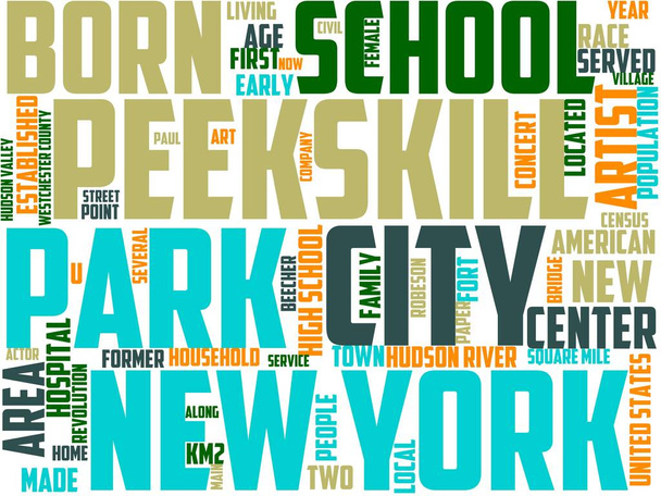 peekskill typografia, wordcloud, wordart, peekskill, New, York, luonto - Valokuva, kuva