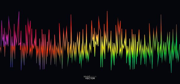 Efecto multicolor de onda sonora en formato vectorial - Vector, Imagen