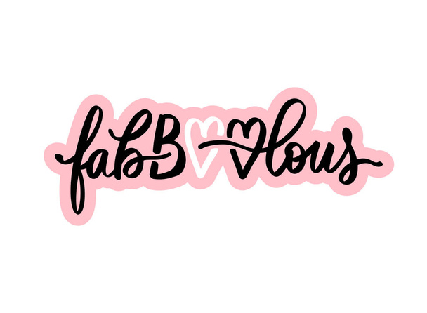 FabBOOlous - Halloween Vector Quotes. Hand drawn lettering phrase. - Вектор,изображение
