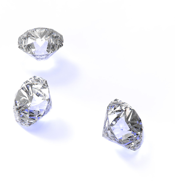 Diamantes 3d em composição como conceito
 - Foto, Imagem