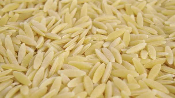 Raw peeled whole barley seeds close up. Rotation. Macro shot - Footage, Video