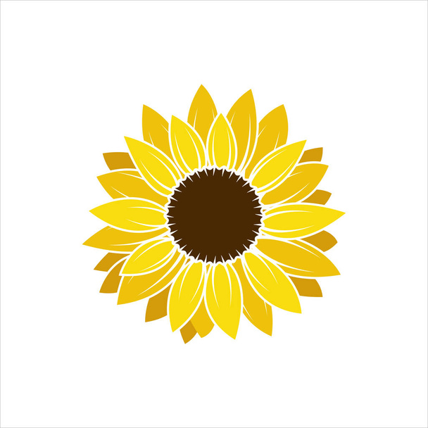 Ikona slunečnice na bílém pozadí - Vektor, obrázek