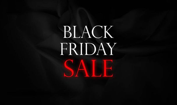 Black vendredi mot de vente sur fond sombre - Photo, image