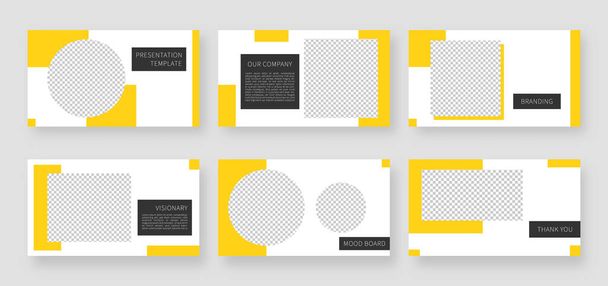 Modern presentation templates. Business presentation template and page layout design. Vector illustration. - Vector, Image