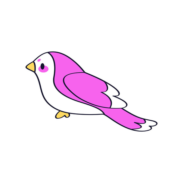 Isolated cute and colored bird Vector - Vector, imagen
