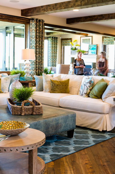 luxusní interiér amerického obývacího pokoje - Fotografie, Obrázek