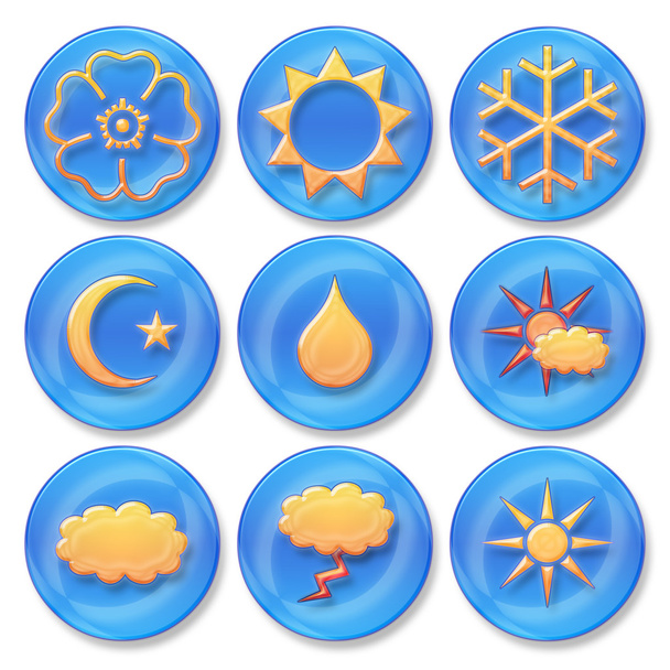 Weather buttons - Photo, Image