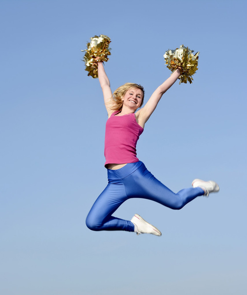 Cheerleader jumpimg - Valokuva, kuva