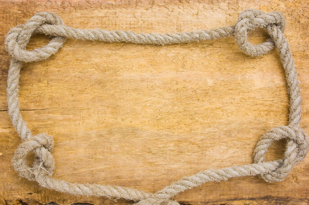 Frame made of old rope - Foto, afbeelding