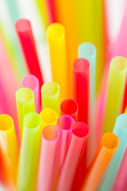 Colorful Drinking straws - Foto, afbeelding