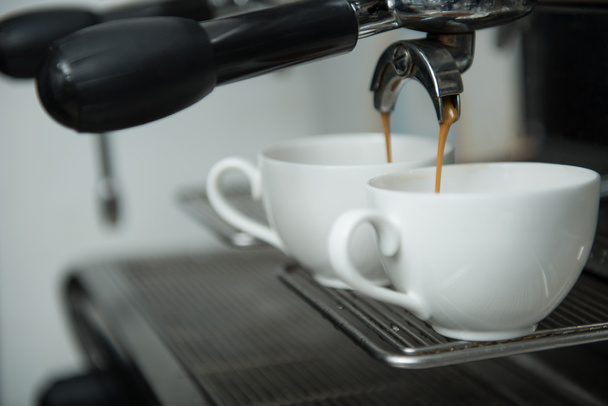 Barista and coffee machine - Foto, Imagem
