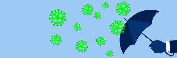 Éclosion du virus Corona. Concept de protection contre les virus épidémiques. Illustration 3D - Photo, image