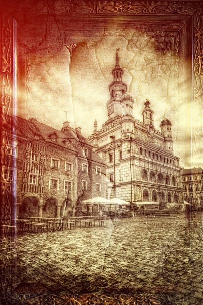 Vecchio mercato in stile retrò Poznan
 - Foto, immagini