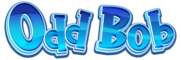 Odd Bob logo text design illustration - Vektor, Bild