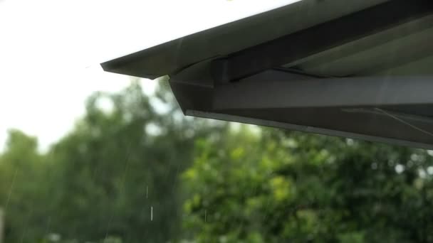 Rain in roof slow motion - Footage, Video