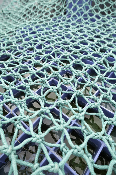Detail of old nets for fishing in a traditional way - Photo, Image