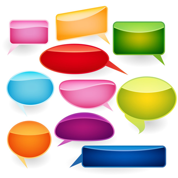 Speech bubbles of traditional and original forms. - Vector, imagen