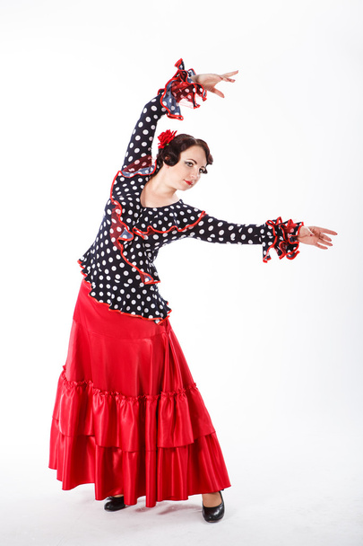vrouwelijke Spaans flamencodanseres - Foto, afbeelding