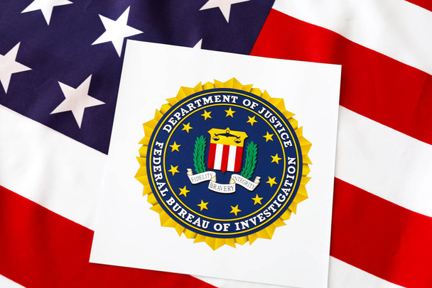 Logo Departamento de Justicia Oficina Federal de Investigación - Foto, imagen