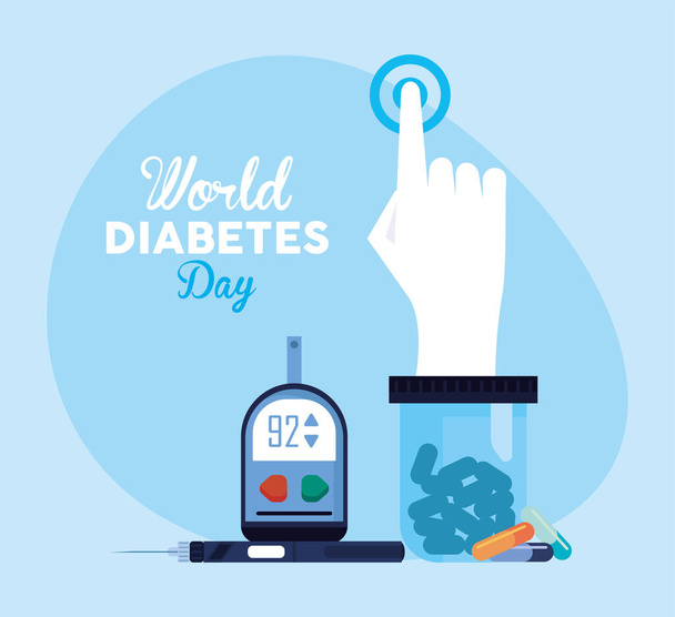 Всесвітня картка дня діабету
 - Вектор, зображення