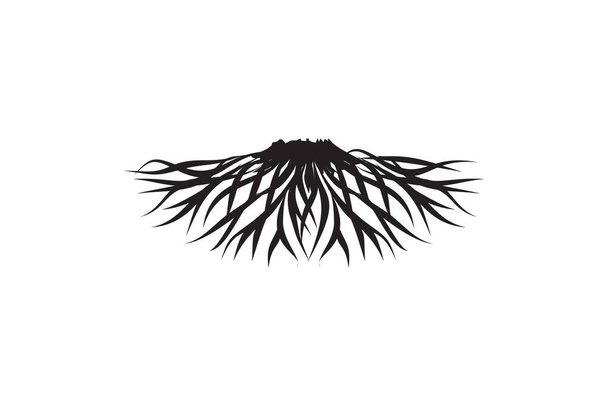 Kreative abstrakte Lebenswurzel auf weißem Hintergrund Vektor Logo Design-Vorlage - Vektor, Bild