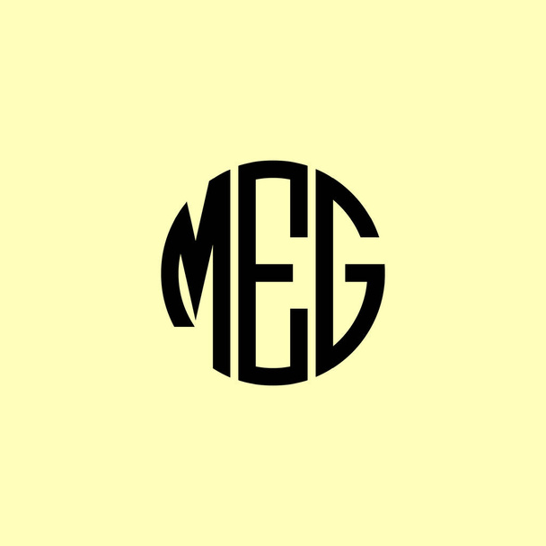 Creative Rounded Initial Letters MEG Logo. Het zal geschikt zijn voor welke onderneming of merknaam te beginnen die eerste. - Vector, afbeelding